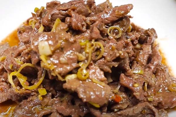 bắp bò xào sả ớt