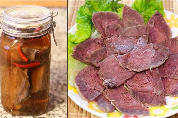 cách làm bắp bò ngâm mắm