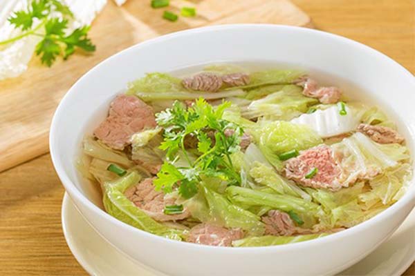 canh bắp cải thịt bò