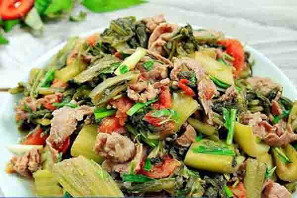 gầu bò xào dưa
