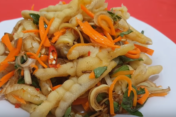 gỏi chân gà ngó sen