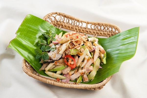gỏi ốc giác xoài - đu đủ - rau răm
