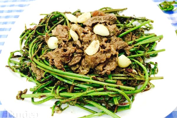 rau choại xào thịt bò