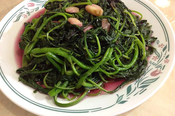 rau dền xào thịt bò