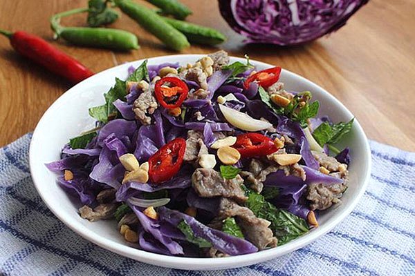 thịt bò xào rau bắp cải