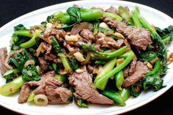 thịt bò xào rau cải