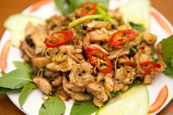thịt thỏ xào lăn