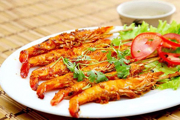 tôm chiên sa tế