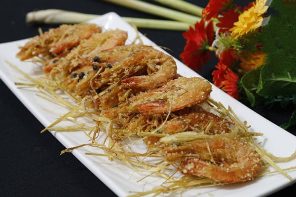 tôm chiên sả