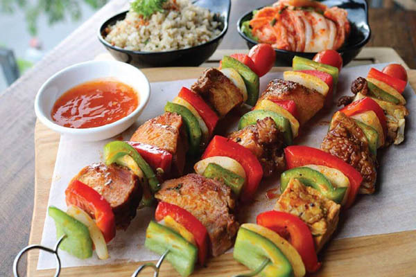 ướp thịt bò nướng xiên